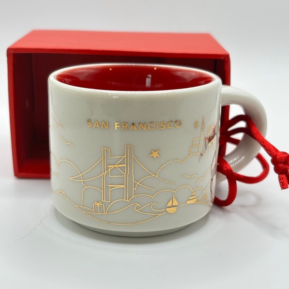 Starbucks You Are Here Collection Mug San Francisco Gold 2 oz Ceramic New Box - Picture 2 of 6
